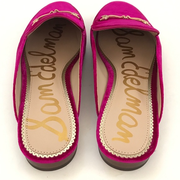 SAM EDELMAN Linnie Velvet Mule Slip On Flat Pink Women’s Size 9 - Picture 8 of 16